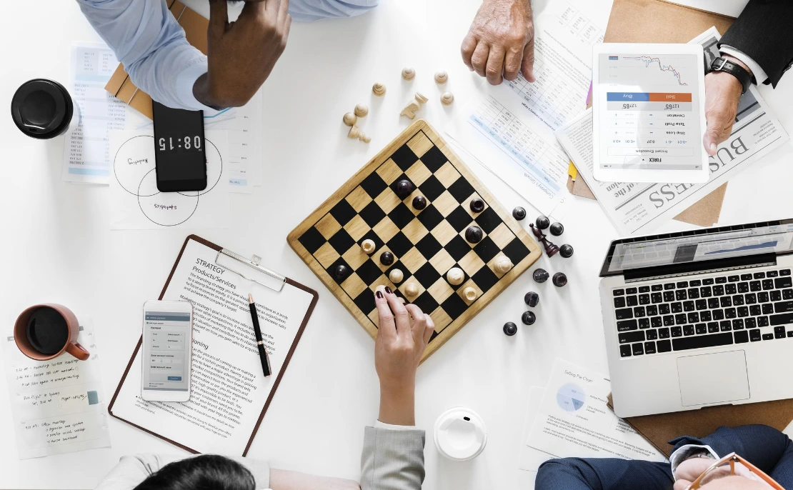 A chess move, representing website strategy