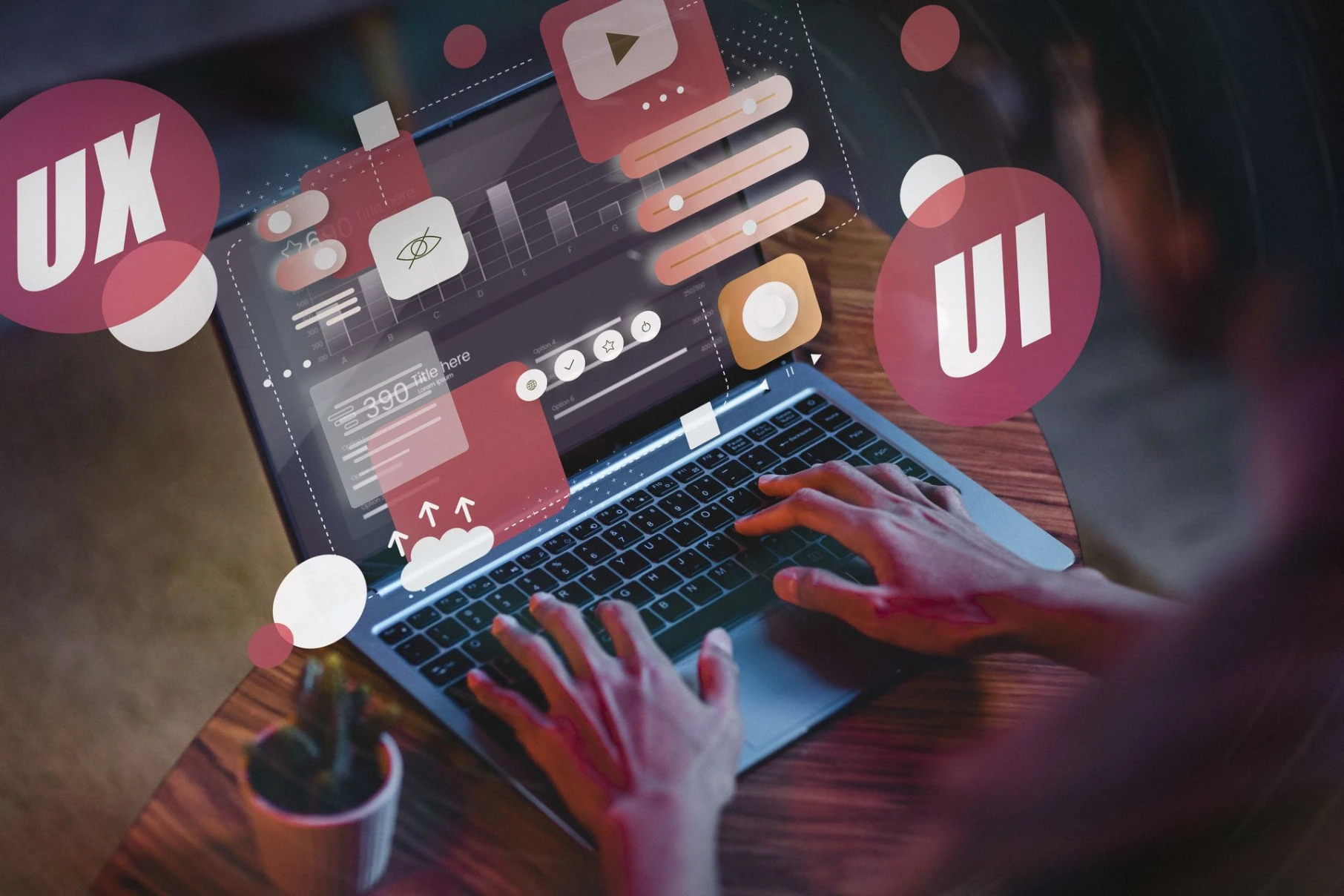 A person working on a website redevelopment